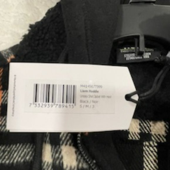 WESC Unisex Mens Small Womens Medium Shirt Jacket with hood NWT - Picture 3 of 3